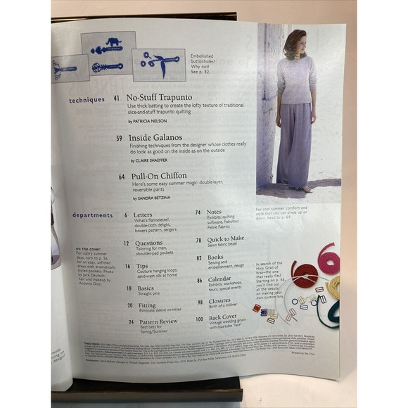 Taunton's Threads Magazine July 1997 #71 See Pics for Articles - Picture 3 of 3